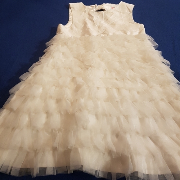 Gymboree off white silk & tulle dress size 6 - Picture 4 of 6